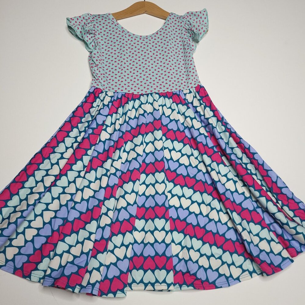 DotDotSmile Size 2t Empire Dress - Hearts Print